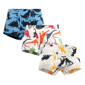 3er Pack Kinder Boxershorts Unterwäsche mit Dinosaurier Motiven