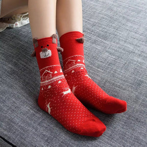 3 Paar warme Damen Wintersocken Weihnachtssocken Kuschelsocken