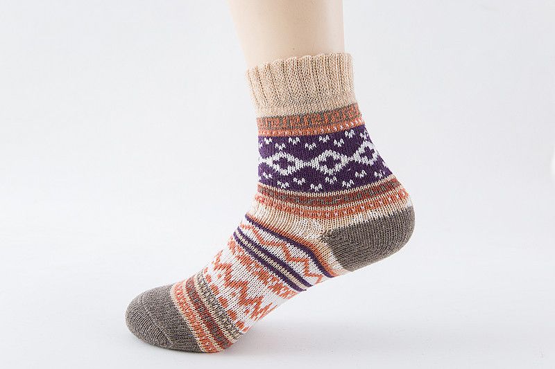 5 Paar Wollsocken Damen Winter Socken atmungsaktiv warm weich