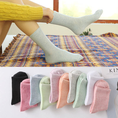 10 Paar bunte Damen Socken Freizeitsocken aus Baumwolle