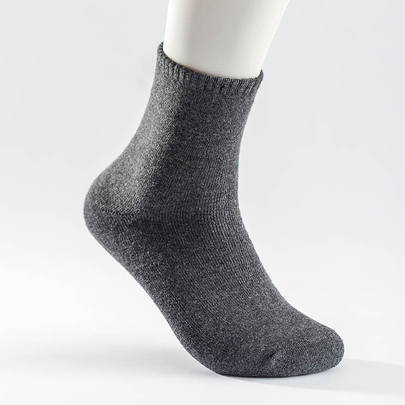 5 Paar klassische Herren Thermo Socken, warme Arbeitssocken aus Baumwolle