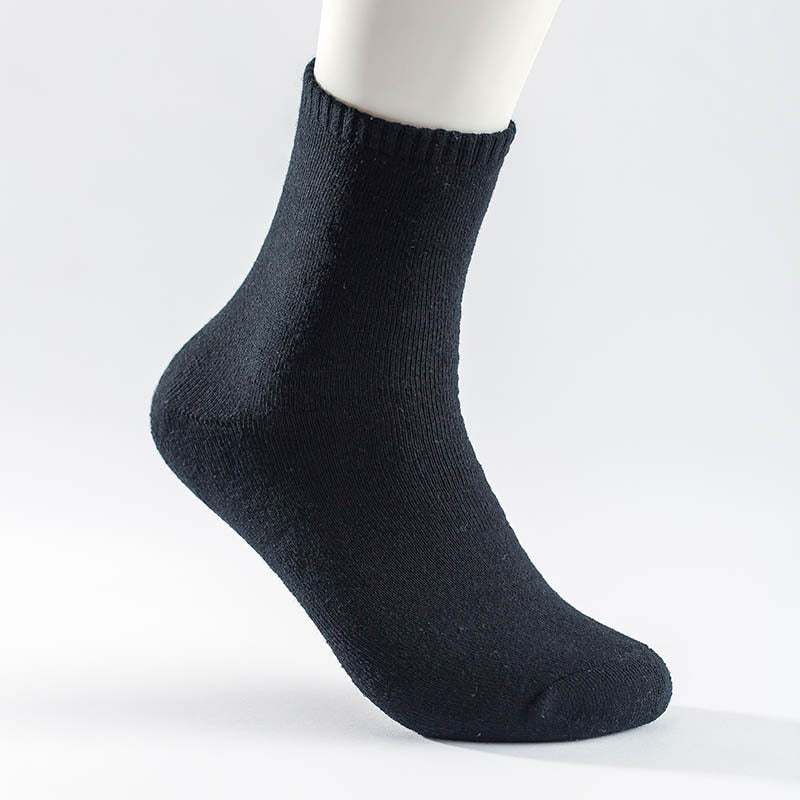 5 Paar klassische Herren Thermo Socken, warme Arbeitssocken aus Baumwolle