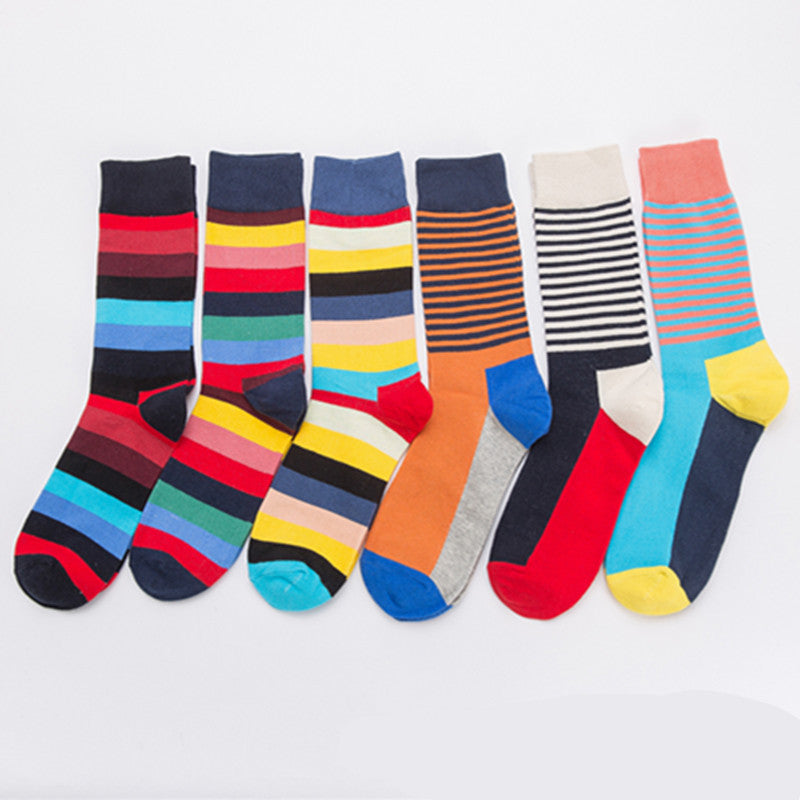 6 Paar Bunte Herren Socken Lustige Witzige Business Baumwolle