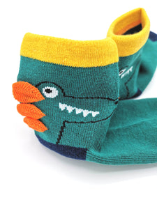 5 Paar Kindersocken mit Krokodil-Motiven Knöchelhoch