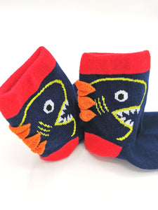 5 paar Kindersocken mit Hai-Motiven Knöchelhoch