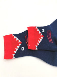 5 paar Kindersocken mit Hai-Motiven Knöchelhoch