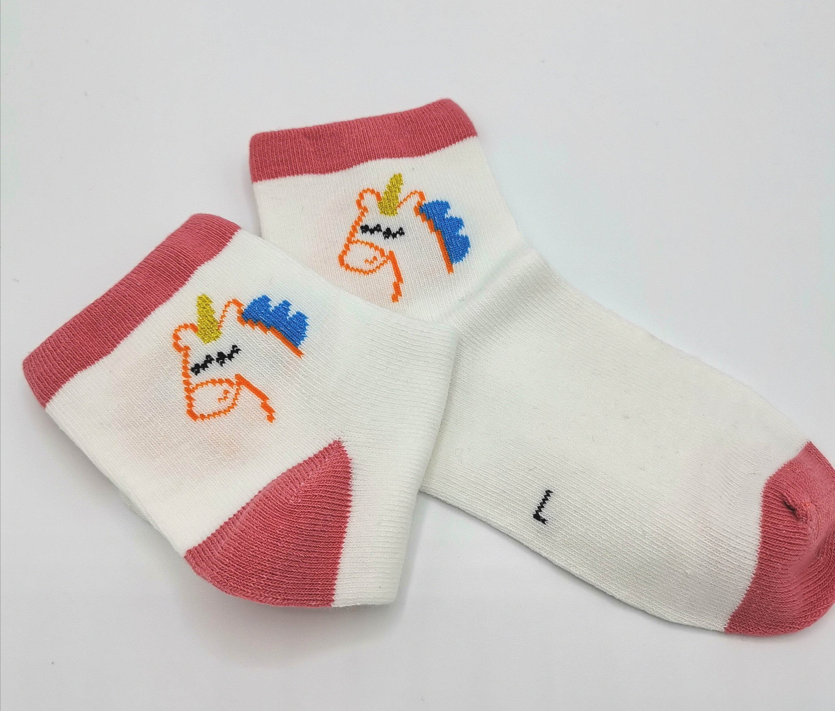 5 Paar Kindersocken mit Einhorn-Motiven Knöchelhoch