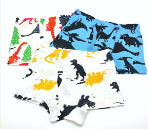 3er Pack Kinder Boxershorts Unterwäsche mit Dinosaurier Motiven