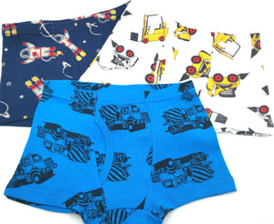 3er Pack Kinder Boxershorts Unterwäsche mit Motiven