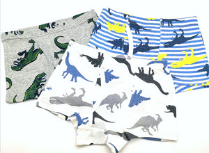 3er Pack Kinder Boxershorts Unterwäsche mit Dinosaurier Motiven