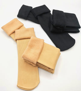 4 Paar Damen Wintersocken flauschige Thermo Socken