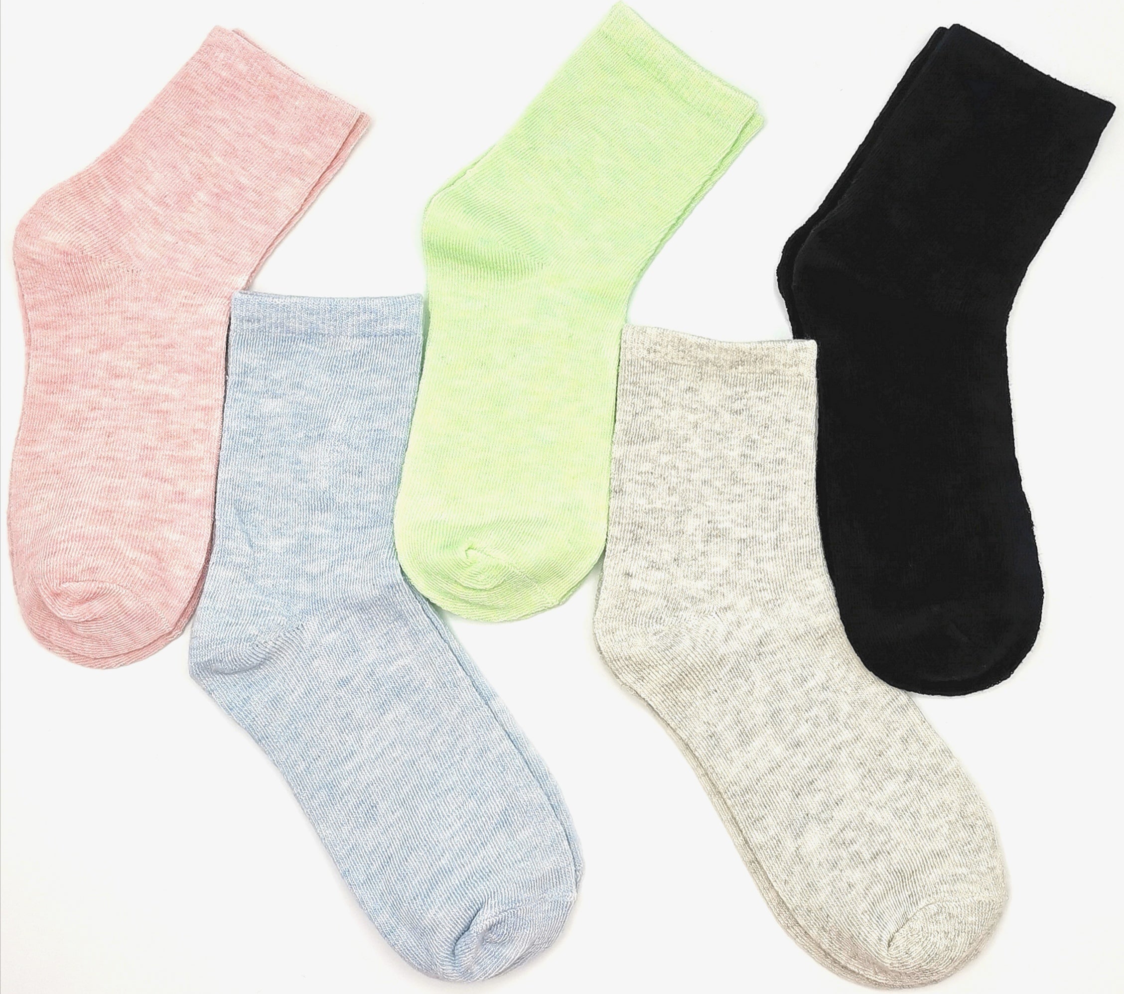 10 Paar bunte Damen Socken Freizeitsocken aus Baumwolle