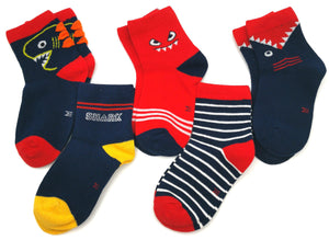 5 Paar Kindersocken Knöchelhoch mit lustigen Tiermotiven