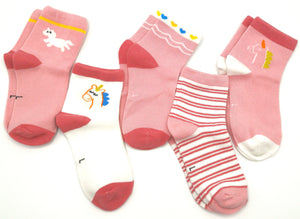 5 Paar Kindersocken Knöchelhoch mit lustigen Tiermotiven