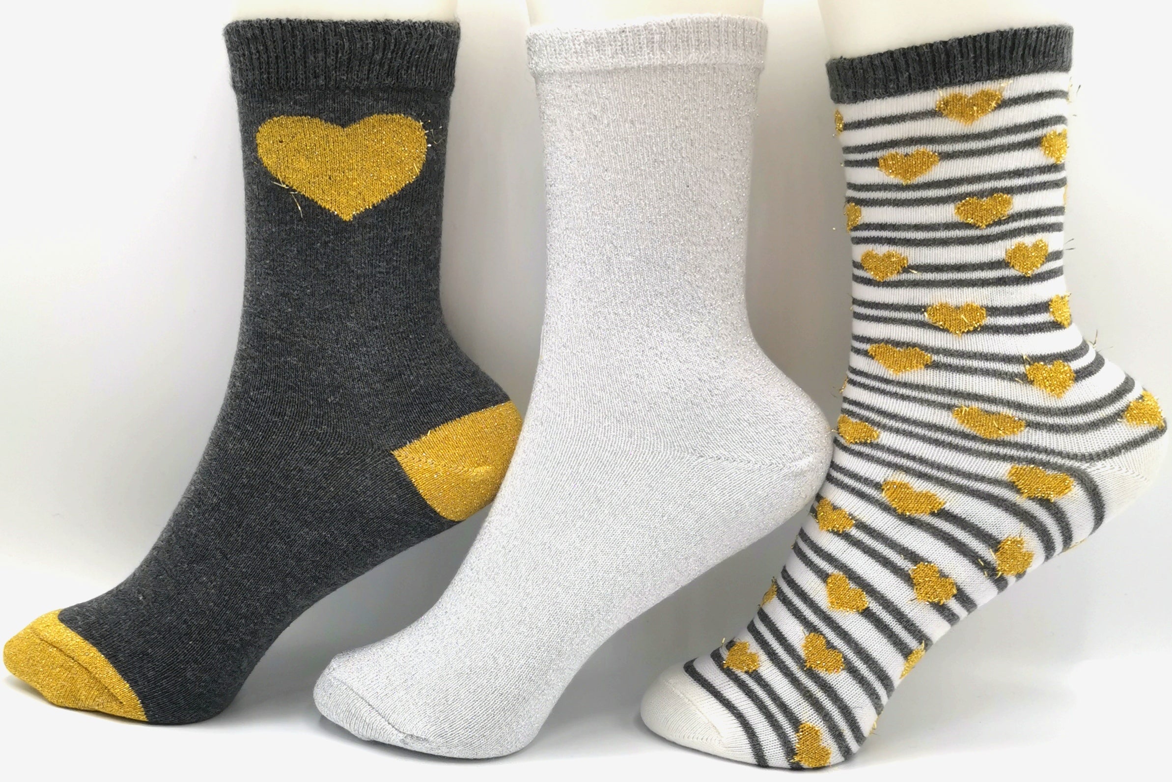 3 Paar Mädchen Socken  OEKO-TEX® geprüfte Kindersocken mit Glitzer und Stickerei