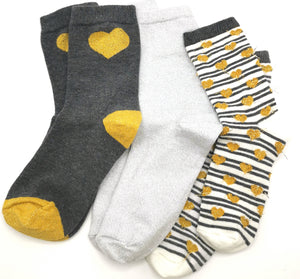 3 Paar Mädchen Socken  OEKO-TEX® geprüfte Kindersocken mit Glitzer und Stickerei