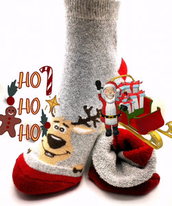 3/6 Paare Weihnachtssocken Damen, Kinder Kuschelsocken Weihnachten Socken Lustige Winter Warme Bettsocken Adventkalender Socken Christmas