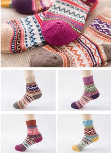 5 Paar Wollsocken Damen Winter Socken atmungsaktiv warm weich